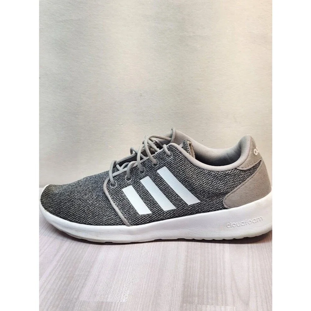 Adidas Cloudfoam QT Racer Shoes Women’s Size 9 Gray FX 3427 lightweight Mesh